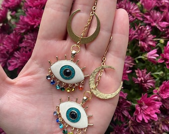 Stunning Boho Style Unique Earrings | Evil Eye Earrings | Boho Earrings | Nazar Earrings | Nazar Amulet