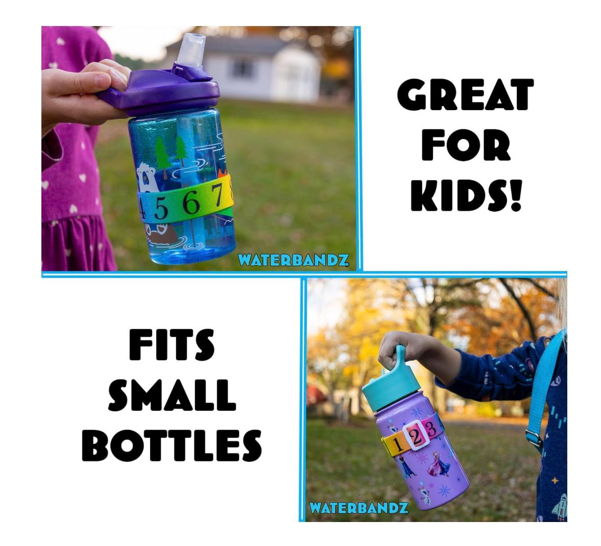 WaterBandz Hydration Tracker Bands - Set Of 2 Elastic Bottle Bands With Moveable Counter, Universal Fit - View #4