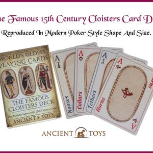 World’s Oldest Playing Cards Deck. The Famous Cloisters Deck From The 15th Century. Play Any Modern Card Game With This Deck Of Cards!