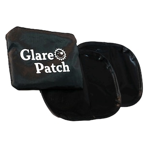 THE GLARE PATCH  Block Driver Sun Glare on Car Windows & Windshield. Highest Quality Static Cling and Mesh Fabric. Easily Move Where Needed.