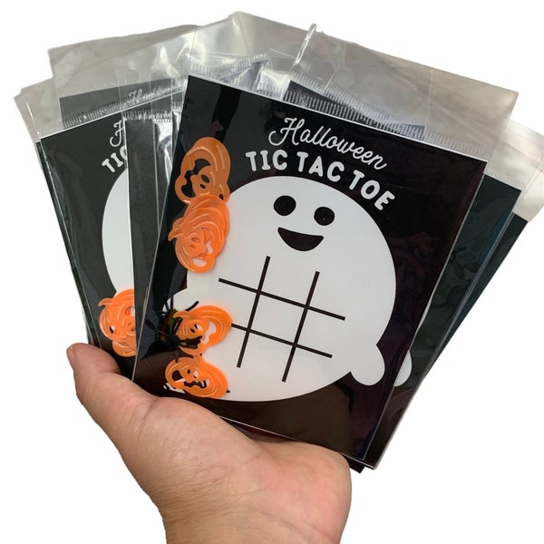 Mini Halloween gift Tic Tac Toe game for kids, school Halloween gift, daycare Halloween gifts, preschool Halloween, Halloween gift for kids