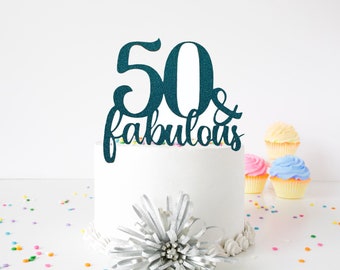 50th birthday cake Topper, 50 cake topper, happy birthday cake topper, 50th birthday decorations, 50th cake topper, 50 birthday decor, bday