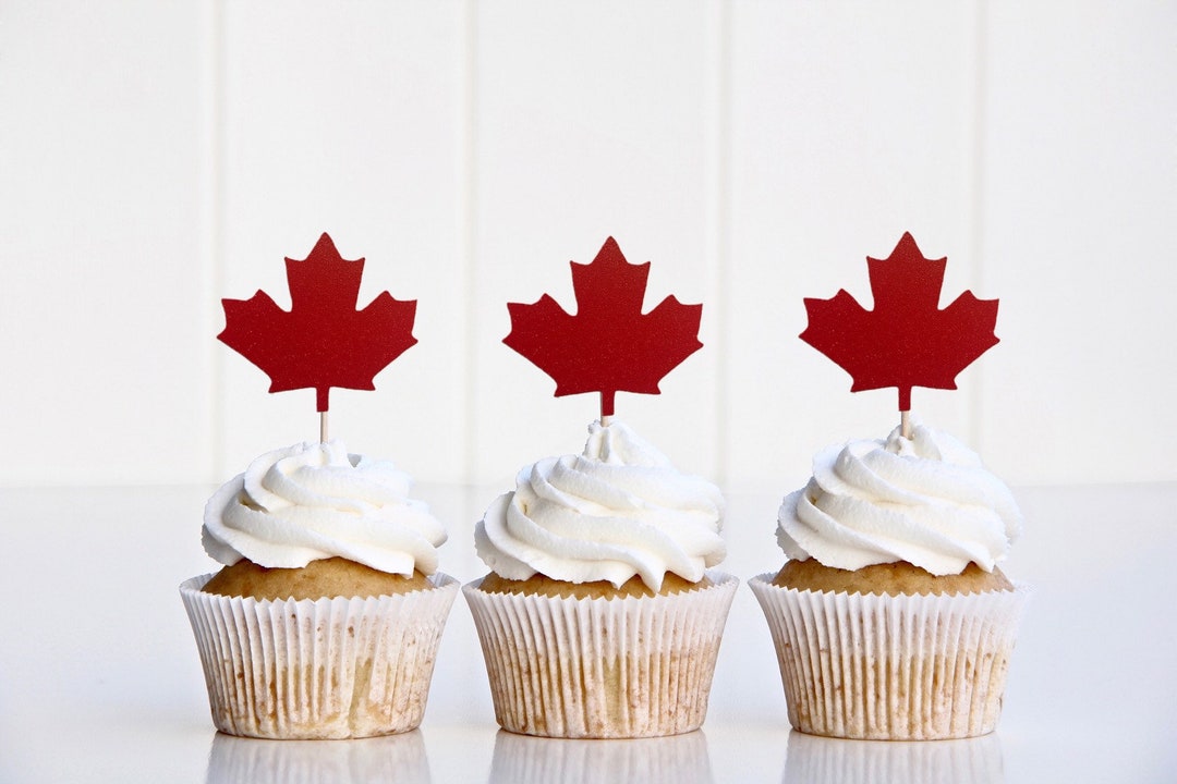 Canada Day Cupcake Toppers, Canada Birthday Cake Topper, Canada Theme