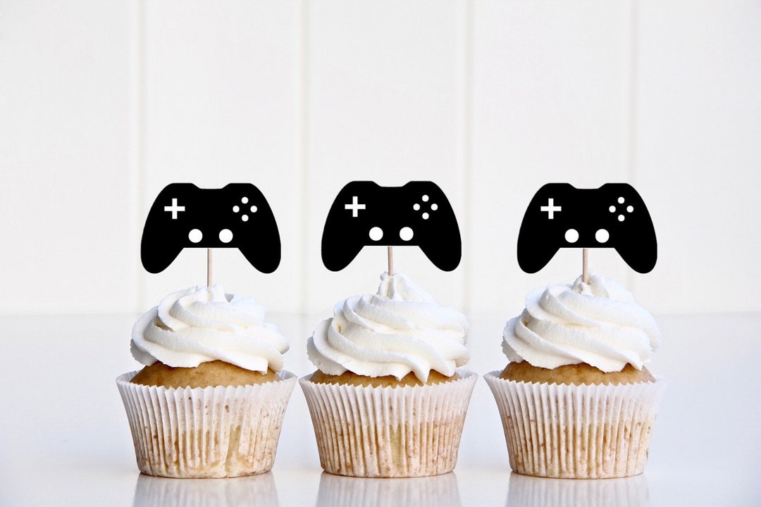 Video Game Birthday Cupcake Toppers Video Game Party Decor - Etsy