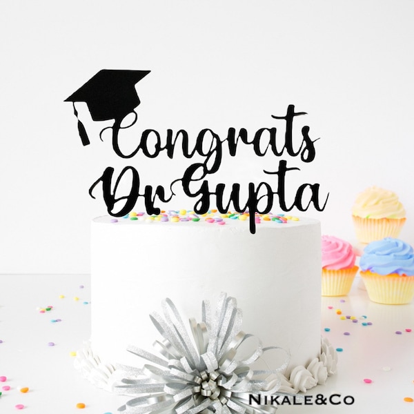 Doctor Grad cake toppers, Dr. Graduation party decor, phd graduation cake topper, 2024 phd cake topper, 2024 Grad Cupcake toppers, phd gift,