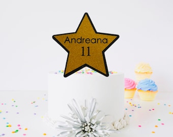 Custom movie star cake topper, Hollywood party decorations, personalized Hollywood cake topper, movie themed party decor, star cake topper