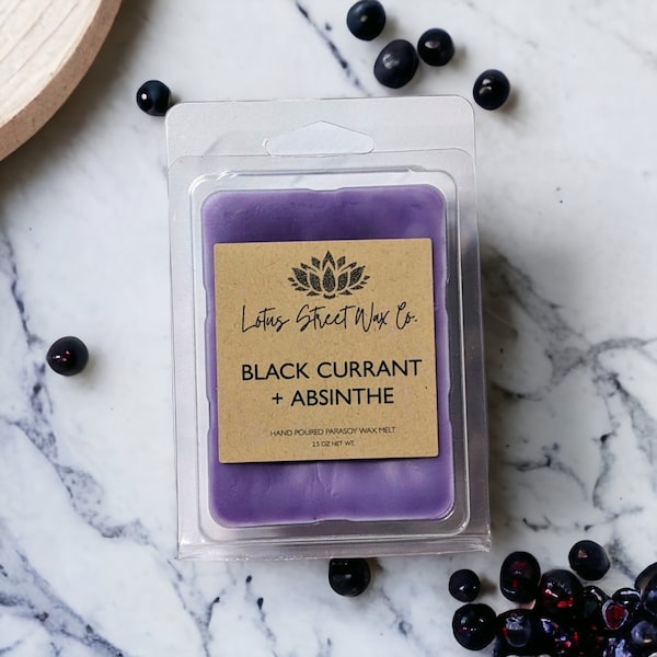 Black Currant + Absinthe Wax Melt, Phthalate Free, Paraben Free, Cruelty Free, Vegan Friendly, Gift for Him, Gift for Her