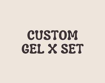 CUSTOM GEL X Nails Set | Luxury, Durable + Reusable Press On Nails | Long and Short Tapered Tips Nails | Create Your Own Set Like Acrylics