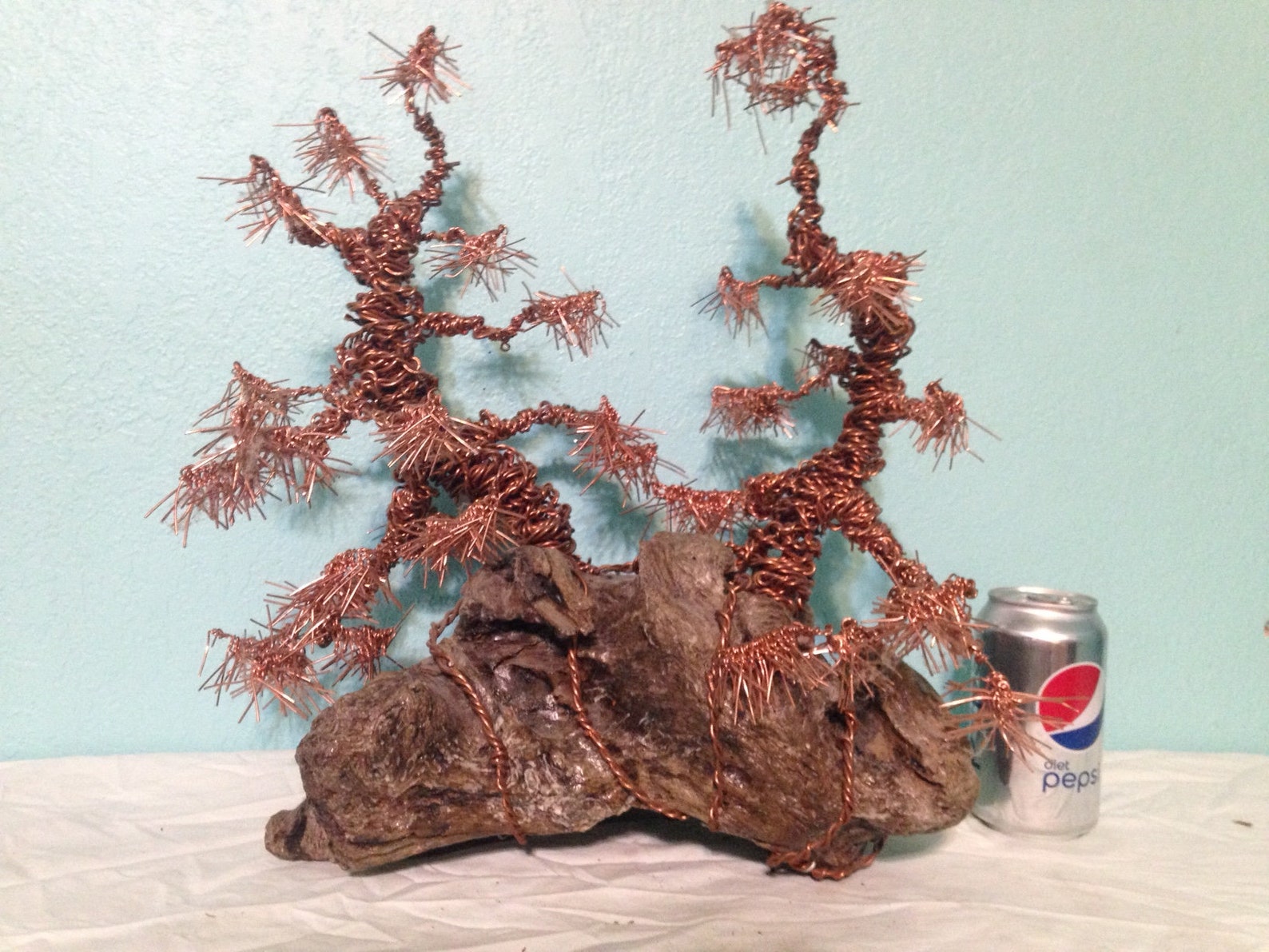 Bonsai Copper Tree on Driftwood Dancing Joshua Trees Etsy