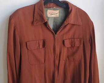 ジャケット・アウター 50s vintage gabardine jacket sears Vintage 40s 50s HERCULES Rust SEARS GABARDINE Jacket TALON