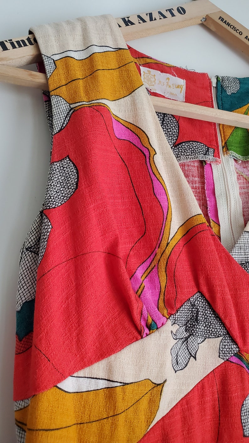 Vintage 1960s PSYCHEDELIC Floral Maxi Mcinerny Muumuu HAWAIIAN Dress ...