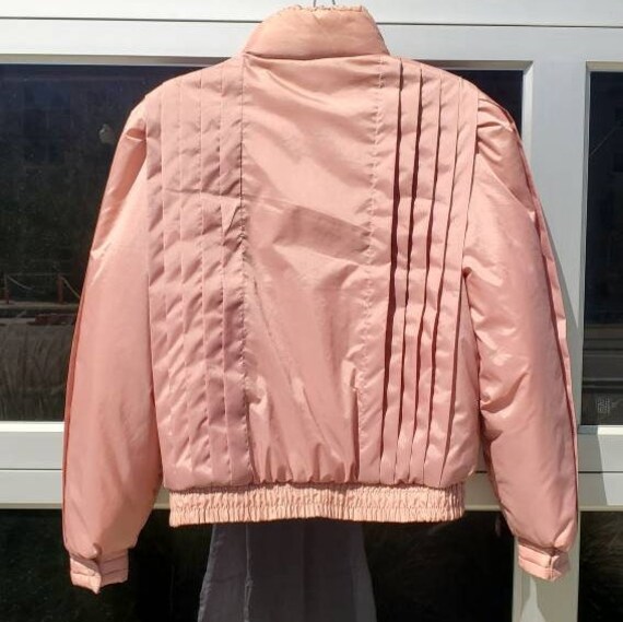 Vintage 80's Dusty Rose Puffer Jacket 80s Puffy J… - image 2