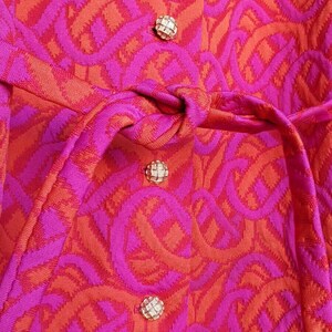 Vintage 60s 70s PSYCHEDELIC Quilted Jacket Coat MOD Hippie Op Art Neon Day Glow DAYGLO image 4