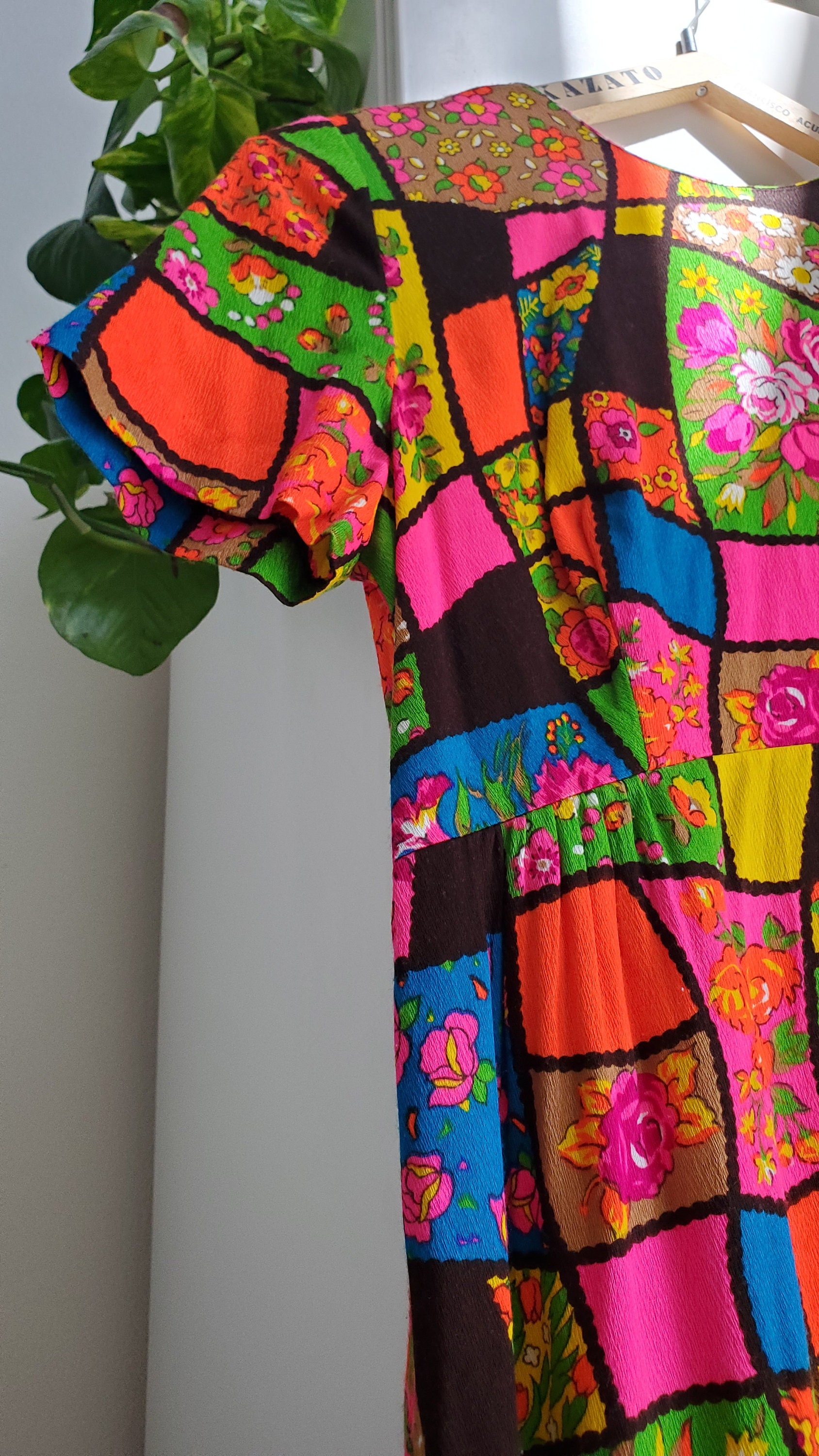 Vintage 60s 70s Kaftan PSYCHEDELIC Caftan PATCHWORK Dress - Etsy