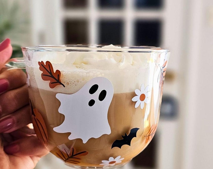 Halloween/Fall Ghost And Pumpkin Coffee Mug 18 Oz Coffee Mug