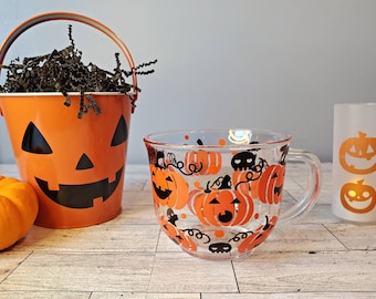 Jack -o'- lantern Cappuccino Mug 18 OZ Pumpkin Coffee Mug