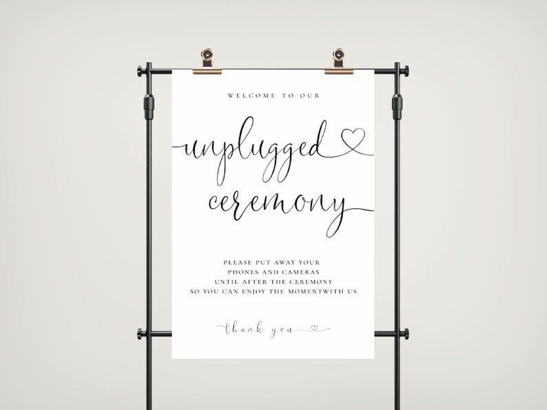 Unplugged Translated Ceremony Seattle Mall Sign Si INSTANT Download
