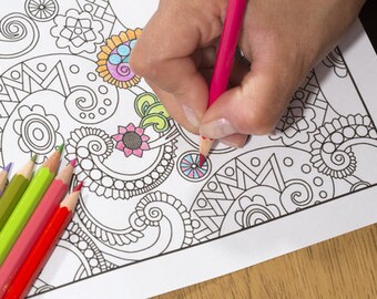 Vibrant Visions : Une collection de 50 pages de coloriage numériques pour adultes pour stimuler votre créativité