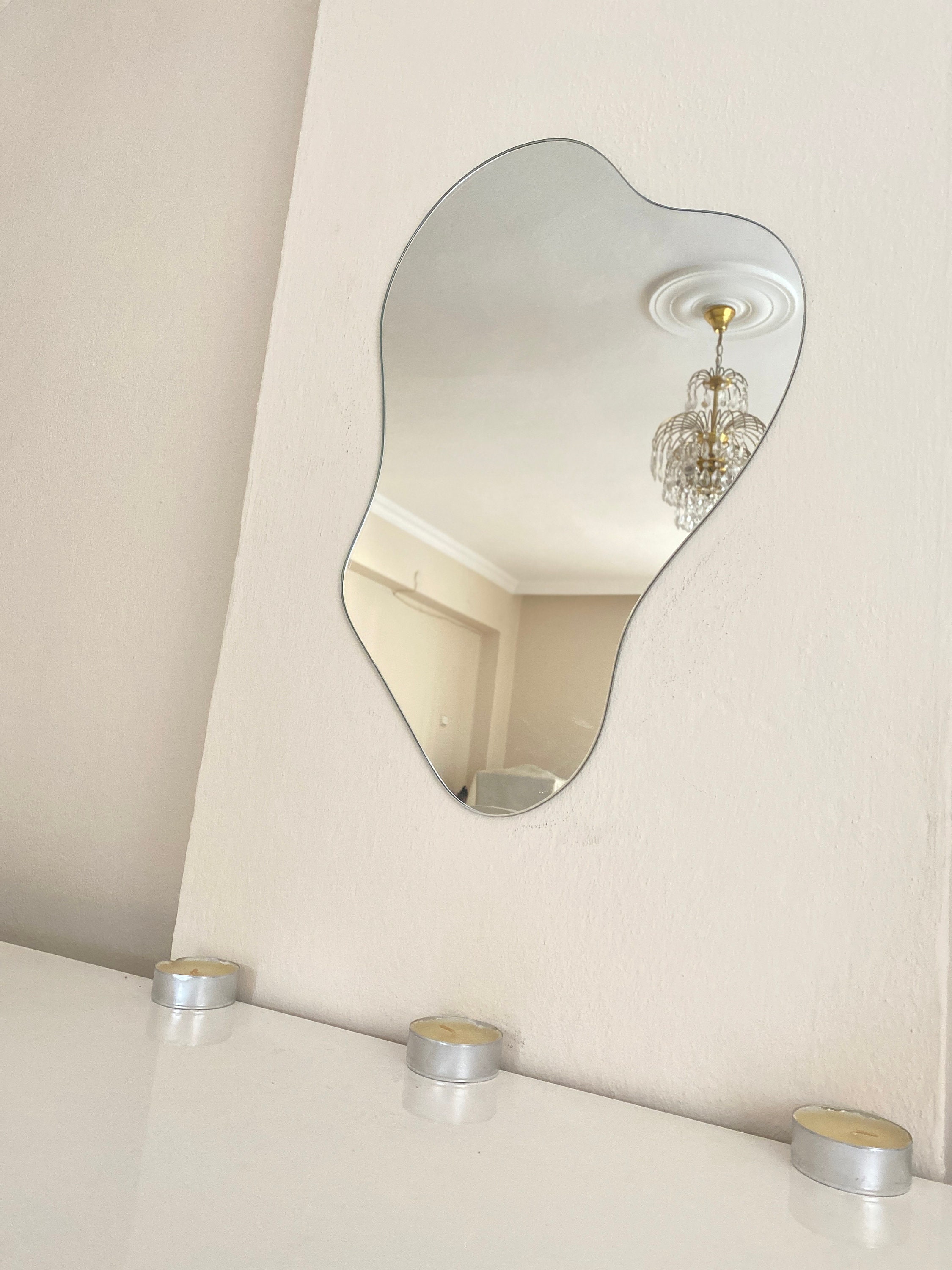 Wavy Asymmetrical Mirror Asymmetric Mirror Asymmetrical Etsy