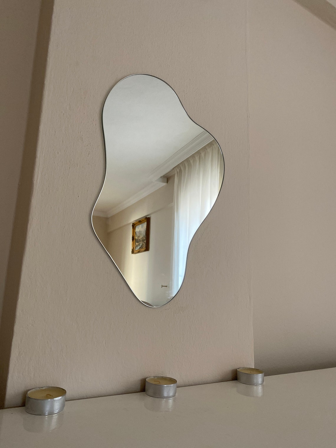 Wavy Asymmetrical Mirror Asymmetric Mirror Asymmetrical Etsy