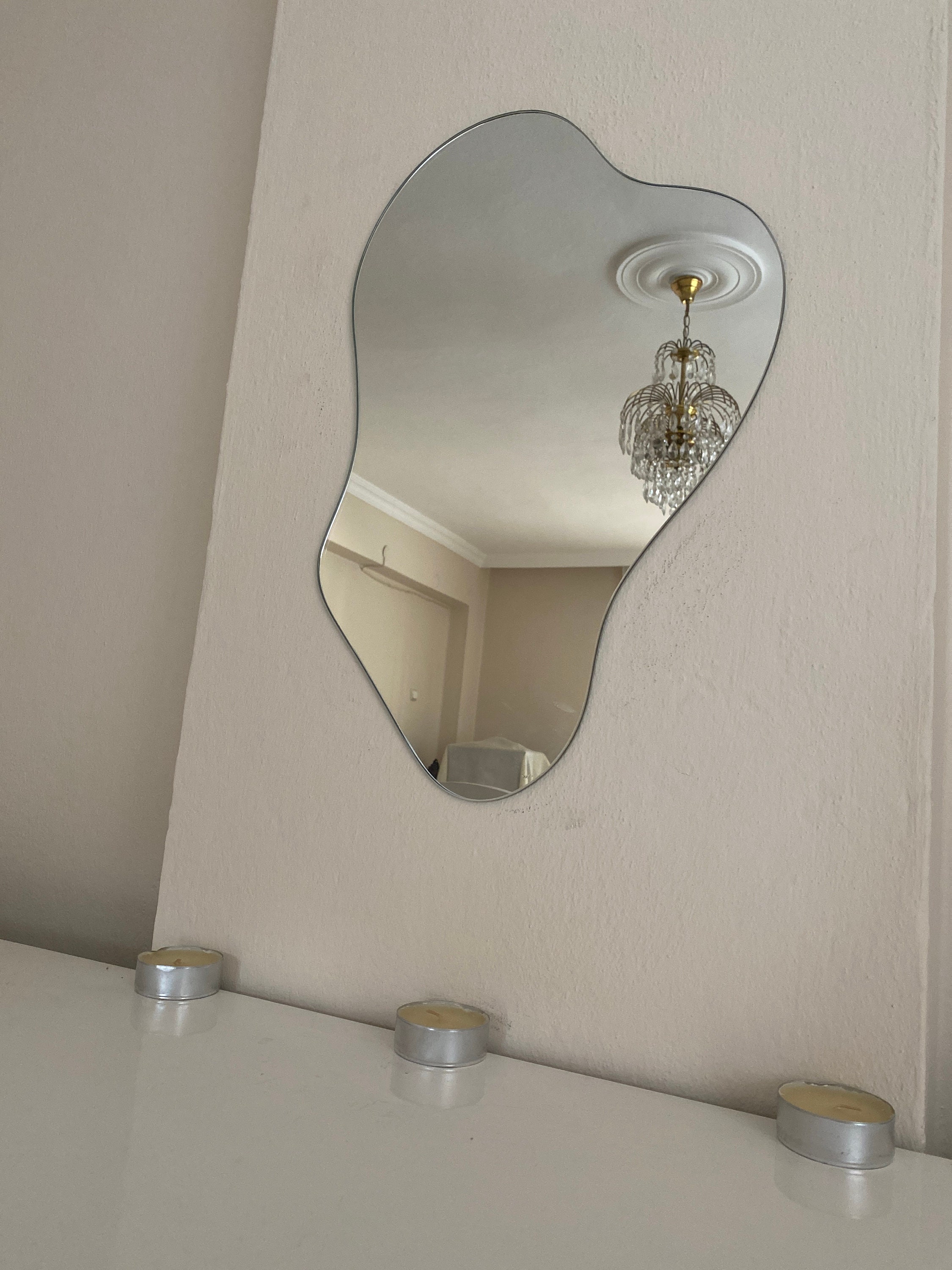 Wavy Asymmetrical Mirror Asymmetric Mirror Asymmetrical Etsy