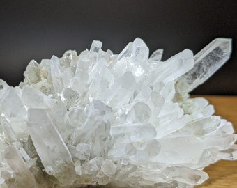 Quartz Formation, Stunning Raw Specimen, Cluster, Mineral, Crystal, Gift, Healing.