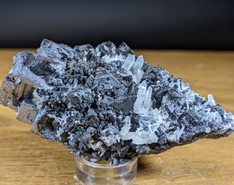 Galena, Raw Skeletal Galena, Sphalerite Quartz, Calcite Crystal, Piece Mineral Specimen.