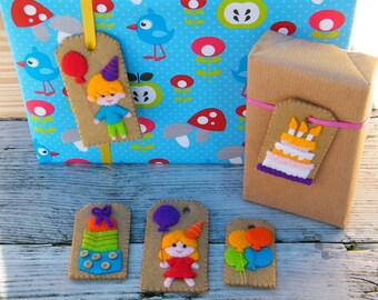 Birthday tags - PDF pattern - sewing pattern - instant download