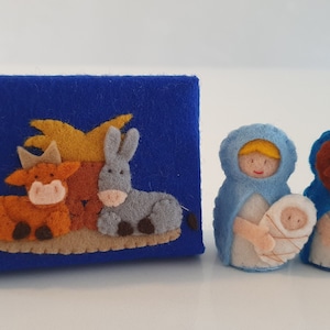 Crèche de Noël dans une petite boîte - Patron PDF - téléchargement instantané