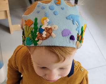 Birthday Under the sea crown - PDF pattern - sewing pattern - instant download