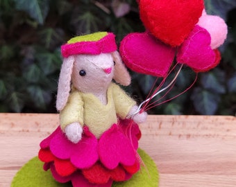 Bunny - Heart balloons - PDF pattern - sewing pattern - instant download