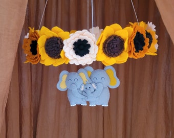 Elephant nursery mobile - PDF pattern - sewing pattern - instant download