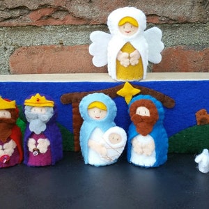 Crèche de Noël en boîte - Patron PDF - Téléchargement instantané