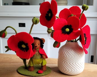 Bloom bear - poppy - PDF pattern - sewing pattern - instant download