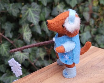 Dachshund - fishing for snowflakes - PDF pattern - sewing pattern - instant download