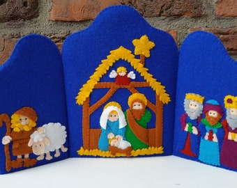 Nativity triptych - PDF pattern - sewing pattern - instant download