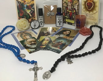 Catholic †Spiritual Warfare† Care Package--New Options! (Candles, Holy Water, Miraculous Medal)
