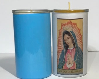 NEW *3-Day* Candles w/Catholic Decals--PURE BEESWAX