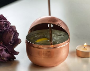 Romantisch, koperen appelcocktailkop, handgemaakte vintage baraccessoires, tafeldecoratie, koper onbreekbaar herbruikbaar