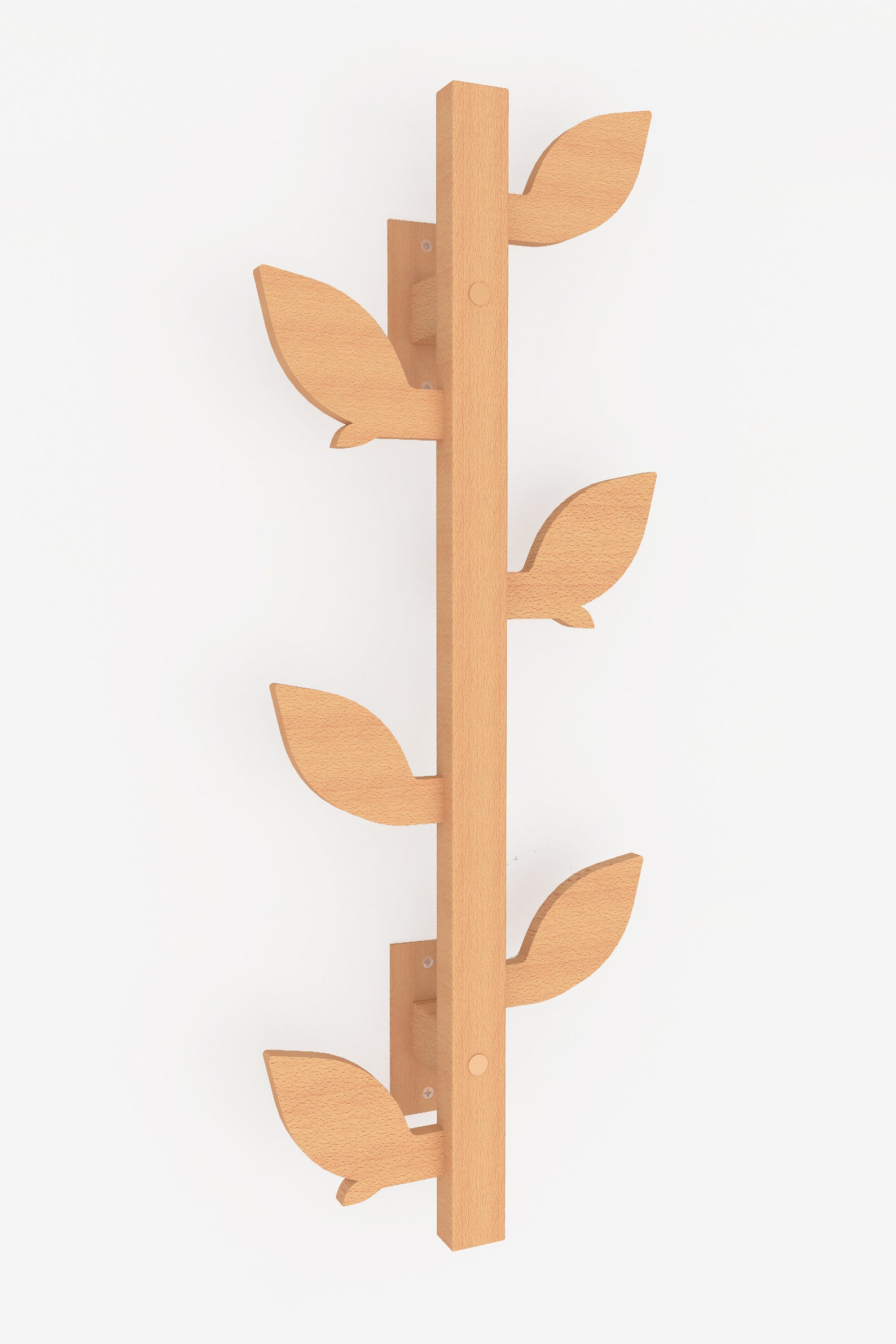 Wooden Wall Coat Rack Tree Branches Wall Mounted Coat Rack Etsy