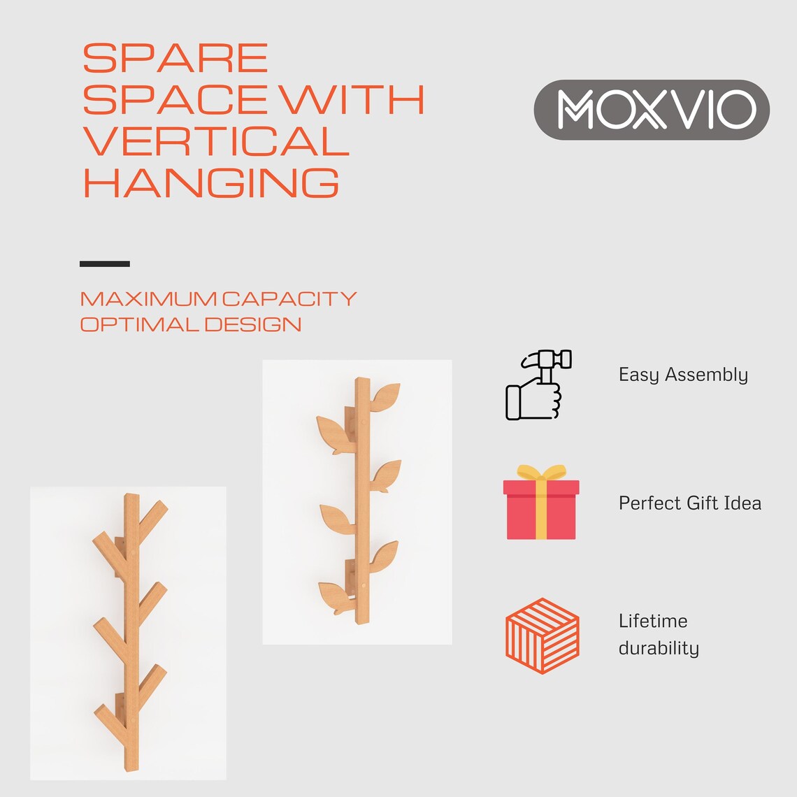 Wooden Wall Coat Rack Tree Branches Wall Mounted Coat Rack Etsy