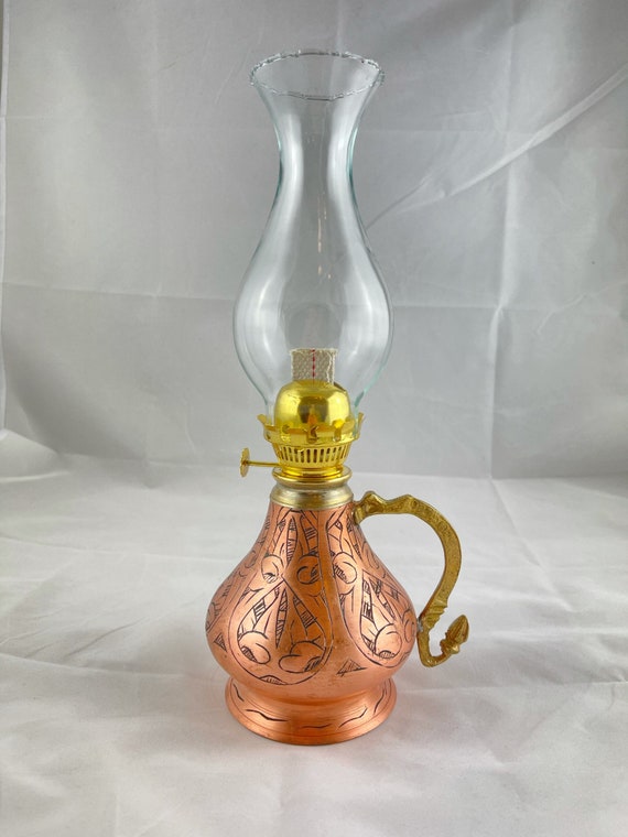 Oil Lamp Part Indoor Use Oil Lamp Replacement Burner for Transparent Glass Oil Lantern, Antique Lamps, Desktop Oil Lamps, Size: 6 cm, Gold