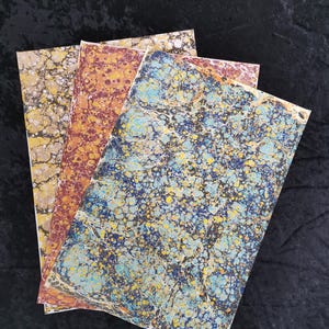 Handmade Marbled Paper - for bookbinding, découpage and paper crafts, Original Ebru art