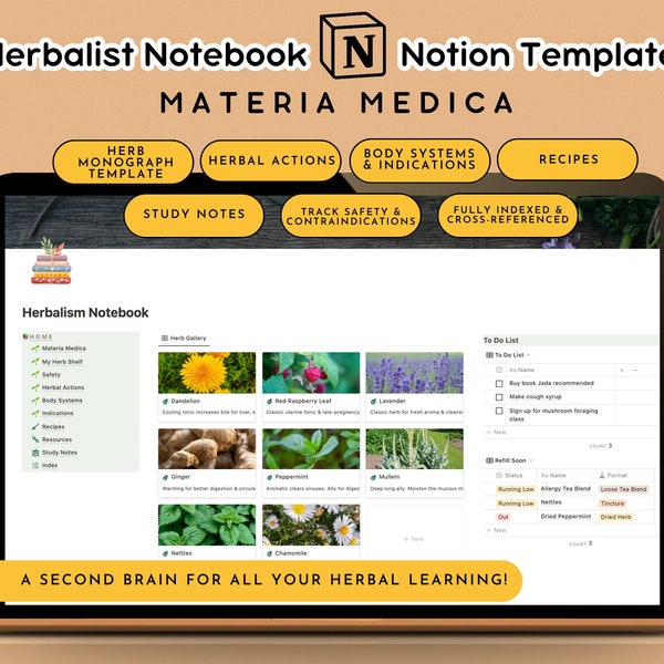 Herbal Materia Medica Journal Etsy UK Herbal Materia Medica Journal Etsy UK