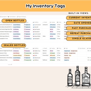 Whiskey Collection Notion Template Scotch Collection Digital Organizer, Whiskey Distilleries, Whiskey Bottle Log image 7