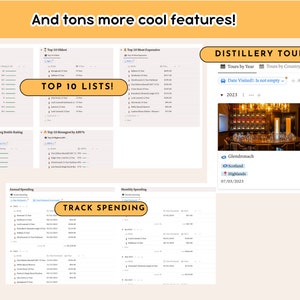 Whiskey Collection Notion Template Scotch Collection Digital Organizer, Whiskey Distilleries, Whiskey Bottle Log image 8