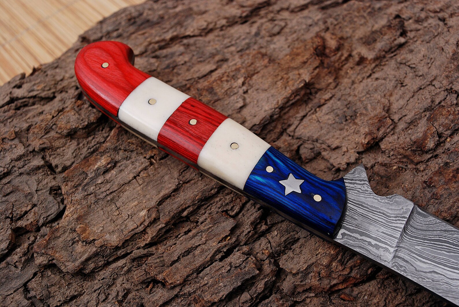 Handmade Damascus Fillet Knife With taxes style handle Fishing Etsy