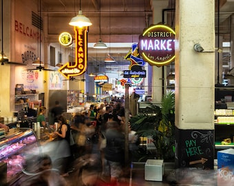 Grand Central Market Los Angeles, California Wall Art Print on Archival Paper and Ink