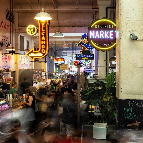 Grand Central Market Los Angeles, California Wall Art Print on Archival Paper and Ink