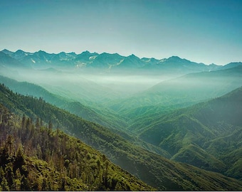 Sequoia National Park Print: Mountain View Archival Paper Art
